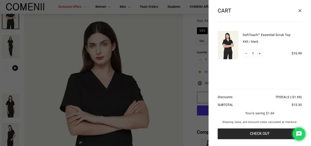 Step 2: Open your cart