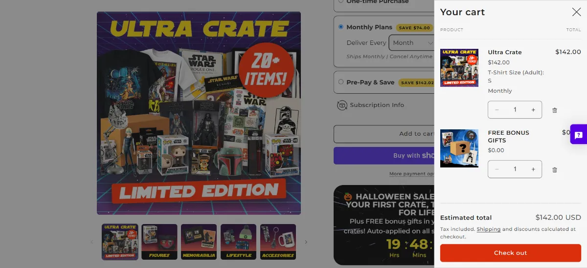 Step 2: Open your cart