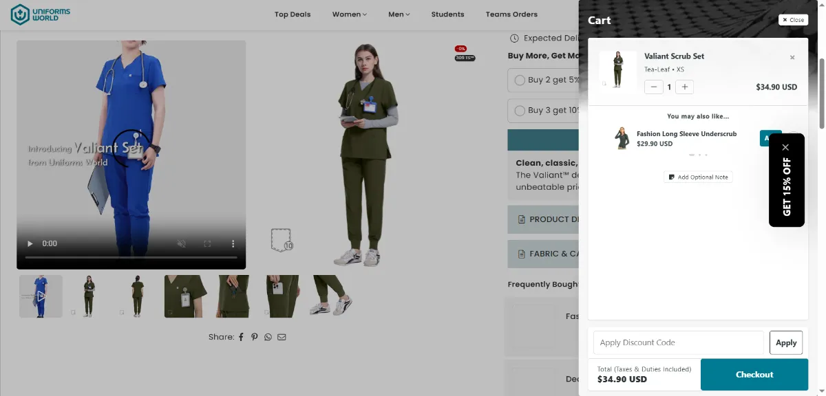 Step 2: Open your cart