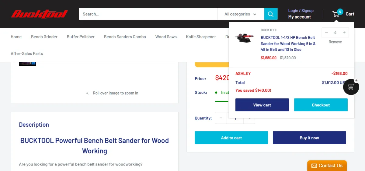 Step 2: Open your cart