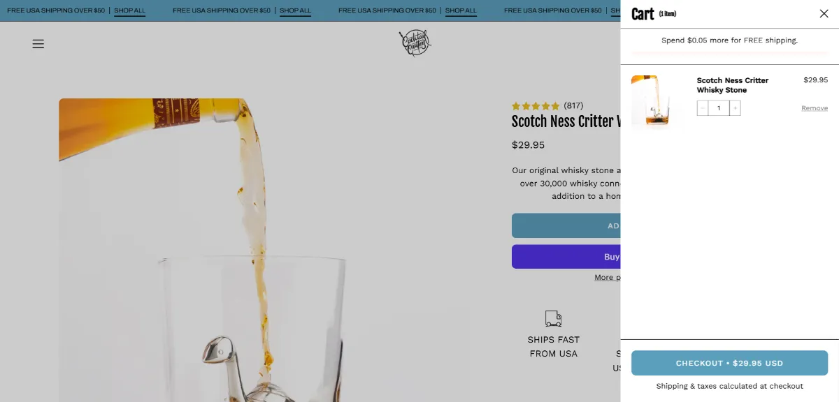 Step 2: Open your cart