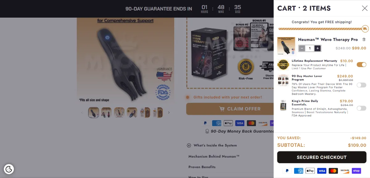 Step 2: Open your cart