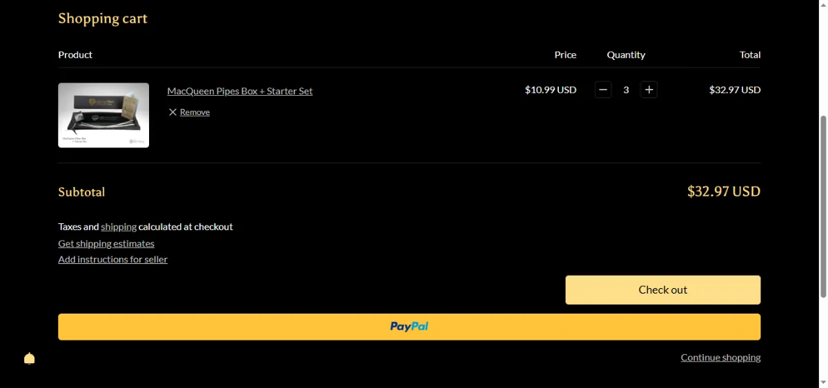 Step 2: Open your cart