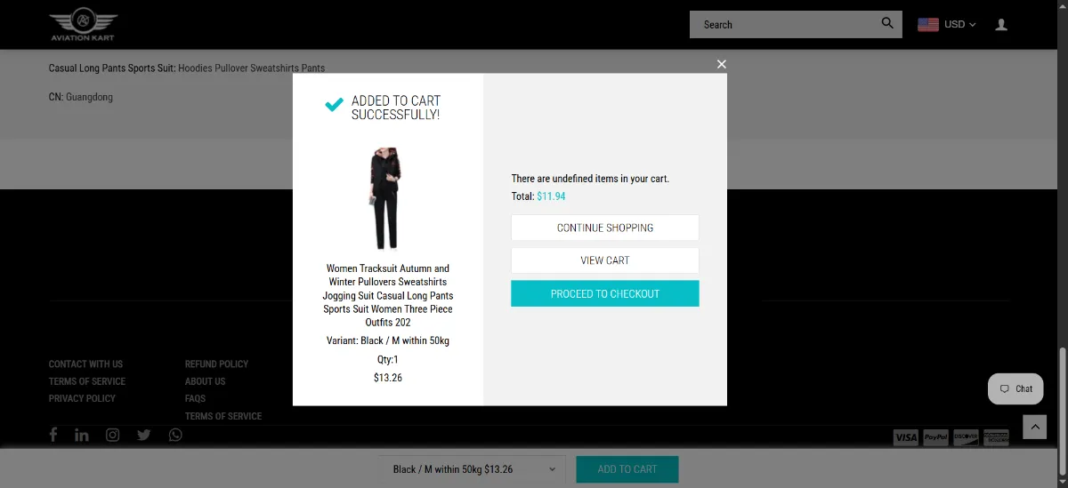 Step 2: Open your cart