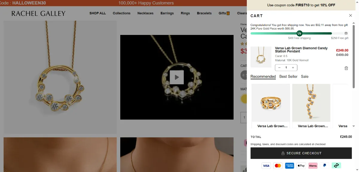 Step 2: Open your cart