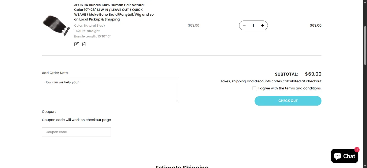 Step 2: Open your cart